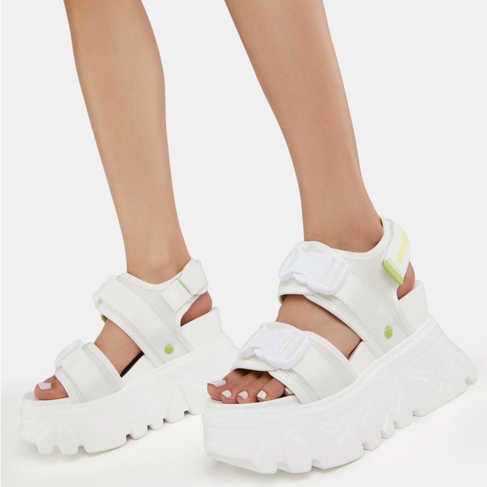 BRAND NEW!! Anthony Wang White Platform Sandals